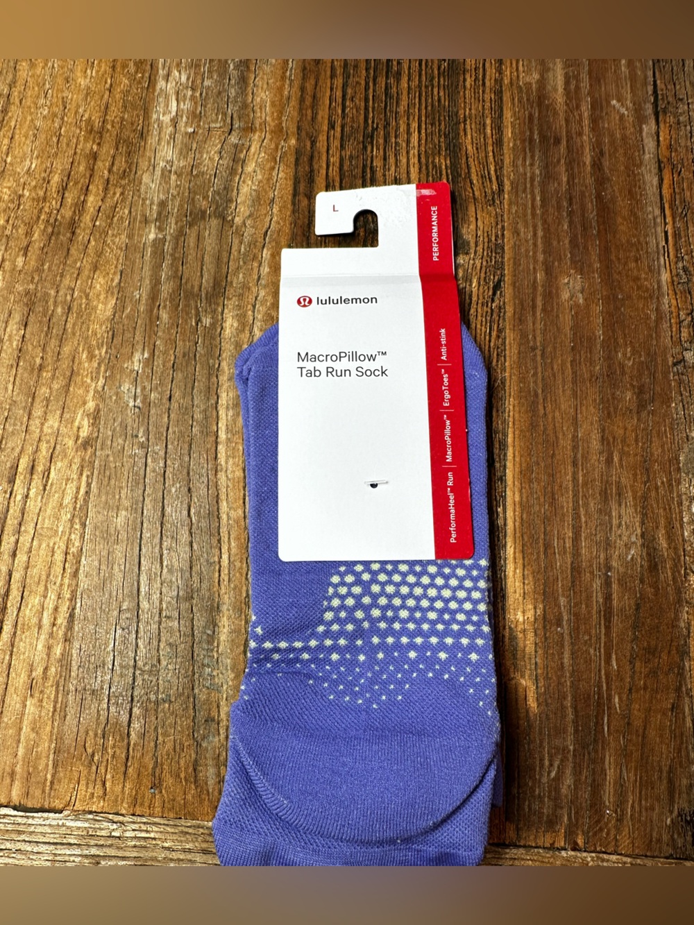 lululemon athletica Purple MacroPillow Tab Run Sock